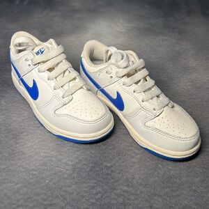 Nike Kids' Dunk Low 'Summit White Hyper Royal Blue' Sneakers size 12